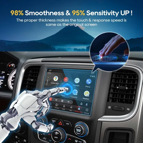 Vista 5 de LFOTPP 2016-2019 2020 Chrysler 200/300 / Pacifica Protector de pantalla táctil central de 8.4 pulgadas, protector de pantalla transparente
