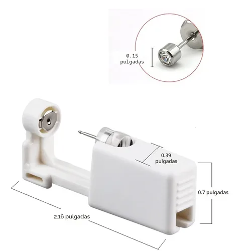 Vista 2 de Pimoys 2 piezas Pistola de Perforación de Oreja Sin Dolor Desechable de Seguridad Aséptica Kit de Herramientas con Aretes