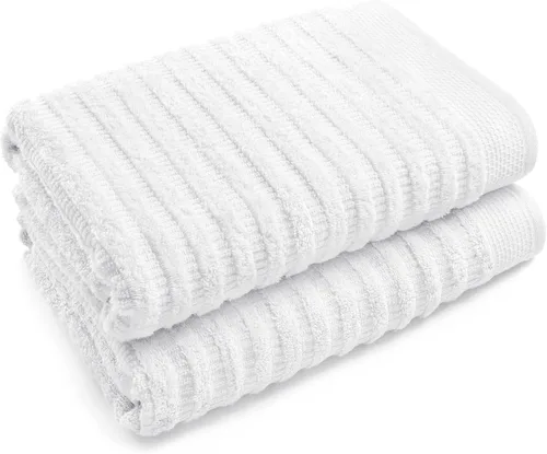 Vista 5 de Softerry Juego de toallas de baño de algodón orgánico puro, 100% algodón suave, extra absorbentes y duraderas, de secado rápido de 500 GSM, calidad