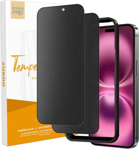 Vista 16 de Protector de pantalla de privacidad mate para iPhone 14 Pro Max de 6.7 pulgadas con protector de lente de cámara, cobertura completa, antirreflejos