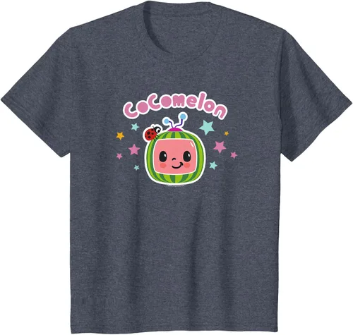 Vista 22 de CoComelon Camiseta clásica con logotipo de cara sonriente centrada, Negro