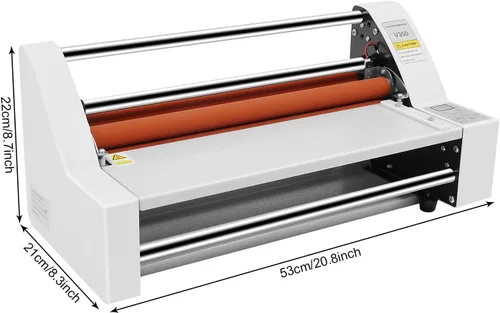 Vista 5 de Laminador de rollo frío caliente, 110 V 13 "V350 Laminador Pantalla digital Máquina laminadora de una sola cara y doble cara para laminación
