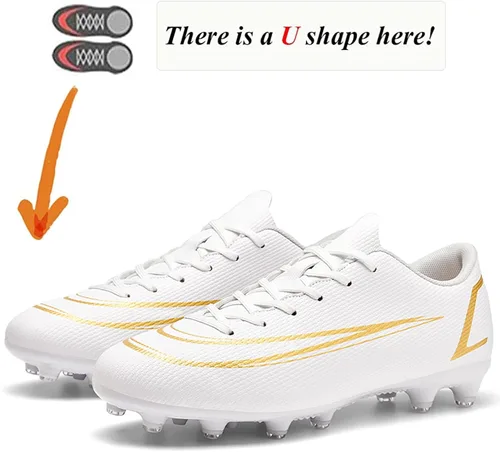 Vista 2 de Zapatos de fútbol para hombre, zapatos de fútbol de suelo firme, zapatos de fútbol profesionales de caña baja, zapatos de fútbol para interiores