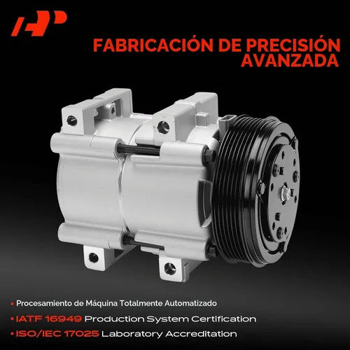 Vista 3 de Compresor de aire acondicionado A-Premium con embrague compatible con Ford