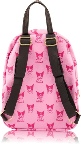 Vista 3 de Fast Forward Sanrio Kuromi and My Melody Mini mochila para niñas Mochila de piel sintética con Kuromi y My Melody Bolsa de viaje pequeña