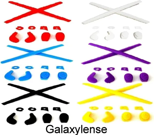 Vista 2 de almohadillas para orejas de Nariz & hule earsocks Kits Oakley JulietNegroAzulRojoAmarilloMoradoBlanco