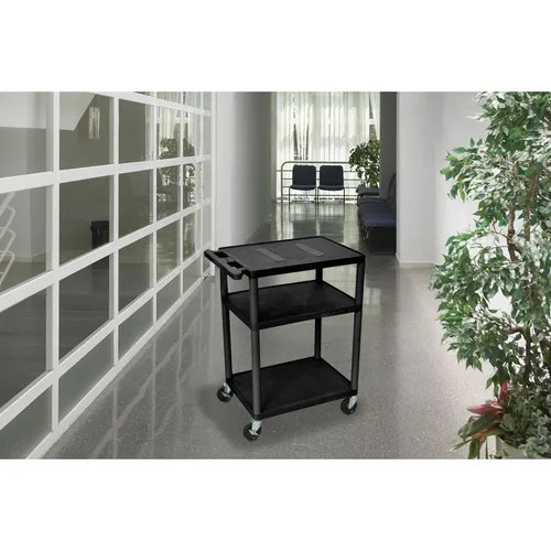 Vista 5 de LUXOR LE34-B Carrito AV de 34 "H - Tres estantes