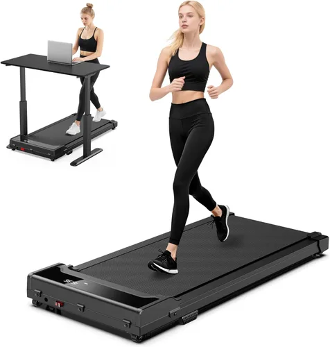 Walking Pad Treadmill for Home - Under Desk Walk Pads with Remote Control Mini Running Portable Electric Machine Adjustable Slim Compact with