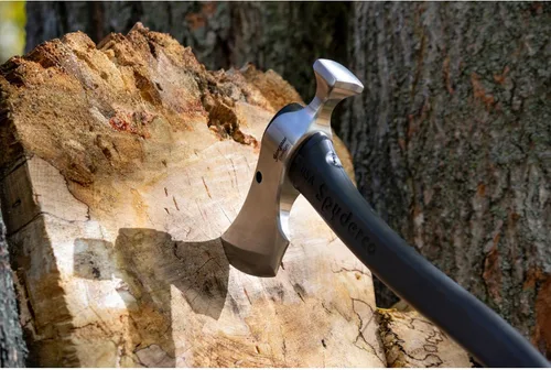 Vista 9 de Spyderco Genzow HatchetHawk Utility Tomahawk con cabeza de acero resistente 5160 y mango de aluminio de polipropileno de 15.82 pulgadas, incluye