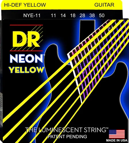 Vista 29 de DR Strings NBE-9 - Cuerdas para guitarra eléctrica de color azul neón de alta definición, cuerda ligera, 9-42