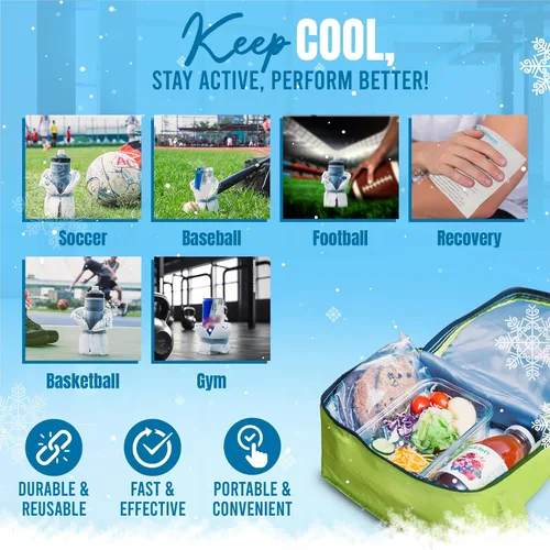 Vista 8 de Paquetes Fríos de Envío Hielo Seco para Envío de Alimentos Congelados, Láminas Flexibles de Paquetes de Hielo Frío para Hieleras, Paquetes de Hielo