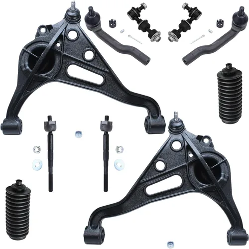 Vista 139 de Detroit Axle - Kit de suspensión delantera de 10 piezas para Chevrolet Trailblazer GMC Envoy 2004-2007 2005 2006 Soportes de brazo de control