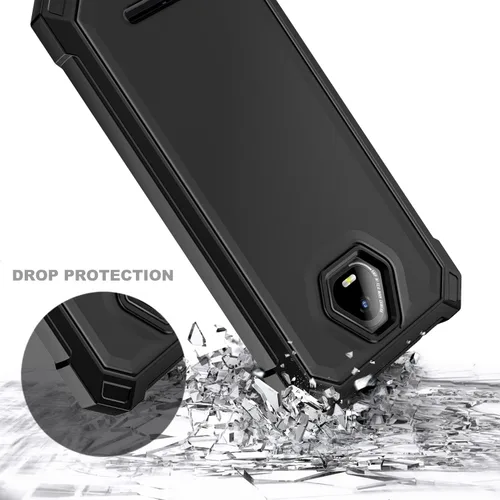 Vista 5 de NZND Funda compatible con Schok Volt SV55 con [protector de pantalla integrado], cubierta protectora de cuerpo completo a prueba de golpes