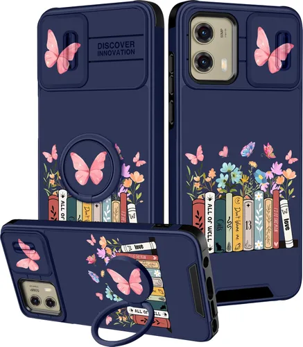 Vista 53 de Funermei Funda para Moto G Stylus 5G 2022, funda para teléfono con diseño de calavera de esqueleto para mujeres y niñas, diseño gótico, Como