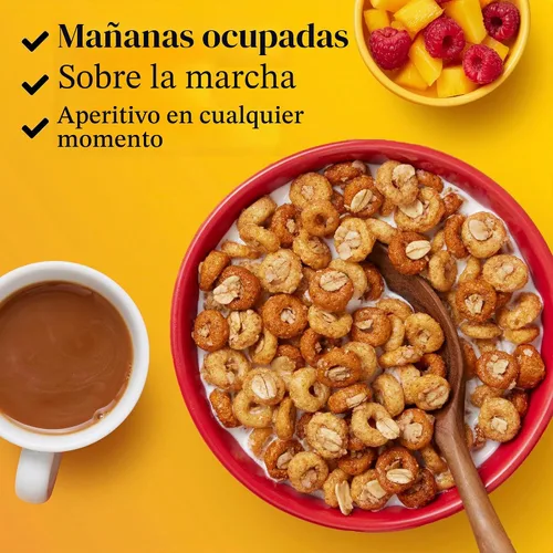 Vista 7 de Cheerios Oat Crunch Cinnamon Cereal de Desayuno, Hecho con Grano Entero, Tamaño Grande, 18.2 oz