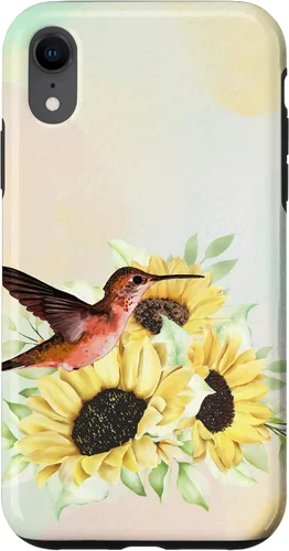 Vista 8 de iPhone 15 Lindo Colibrí Floral Para Los Amantes De Los Aves De La Caja De Girasol