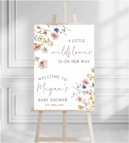 Vista 8 de Letrero de bienvenida para baby shower, personalizable, con texto en inglés «We Can Bearly Wait» Neutral Cute Teddy Bear Theme, varios tamaños