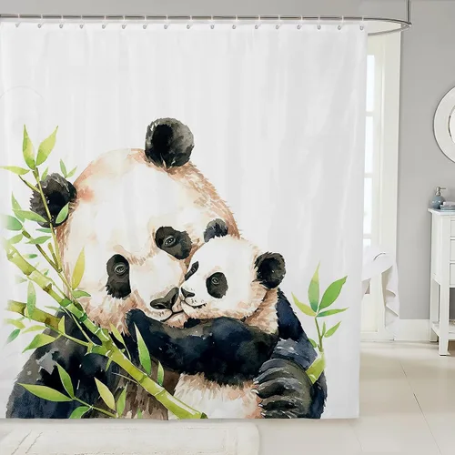 Vista 97 de Feelyou Cortina de ducha con diseño de gato para decoración de baño, bonita cortina de baño para puestos de bañeras, accesorios de baño divertidos