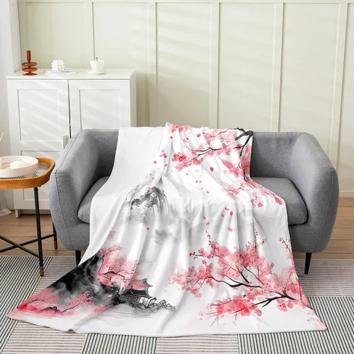 Vista 13 de jejeloiu Cute Mushroom Decor Plush Throw Blanket, For Kids Boys Girls 40"x50" Botanical Plants All Season,Bed Blanket Cartoon Mushrooms Flannel