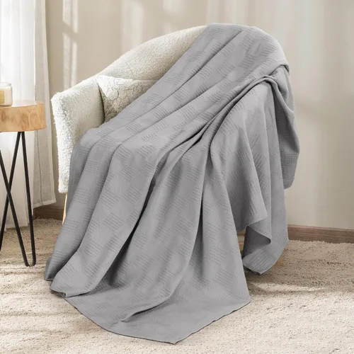 Vista 34 de Utopia Bedding - Manta térmica 100% algodón, color negro, tamaño Queen, 90 x 90 pulgadas Manta ligera y transpirable para primavera y verano