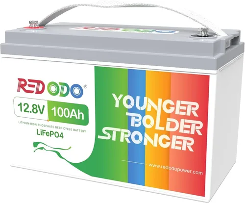 Vista 12 de Redodo - Batería de ciclos profundos LiFePO4 de 12 V y 100 Ah