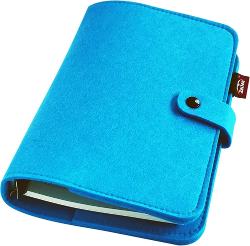 Vista 36 de Carpeta de fieltro A5 con páginas y juego de bolsillos para carpeta, color menta aguamarina