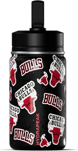 Vista 25 de Hydrapeak x NBA Botella de agua mini de 14 onzas oficialmente licenciada de los Atlanta Hawks para niños con tapa con popote y asa, reutilizable