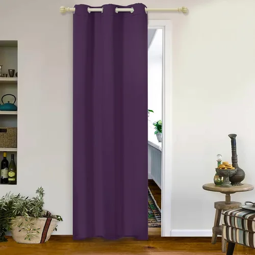 Vista 18 de MYSKY HOME Cortinas Aqua para Armario para Entrada Cortina Opaca para Puerta para Sala de Estar Cortina Oscurecedora de Habitación con Ojales