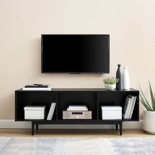 Vista 9 de Crosley Furniture Liam - Soporte para TV de almacenamiento de discos grande