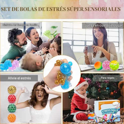 Vista 7 de Paquete de 20 bolas antiestrés, bolas esponjosas, bolas para apretar para 20pcs Stress Balls-azul