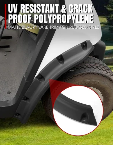 Vista 4 de A & UTV PRO Kit de guardabarros para Yamaha Drive2 G29 2017-2025, guardabarros delanteros y traseros con accesorios de montaje, accesorios negros