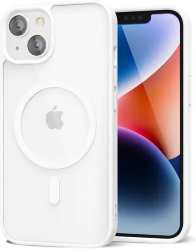 Vista 89 de oakxco Funda magnética transparente compatible con Magsafe, bonita funda delgada y transparente de poliuretano termoplástico no amarillenta, carcasa