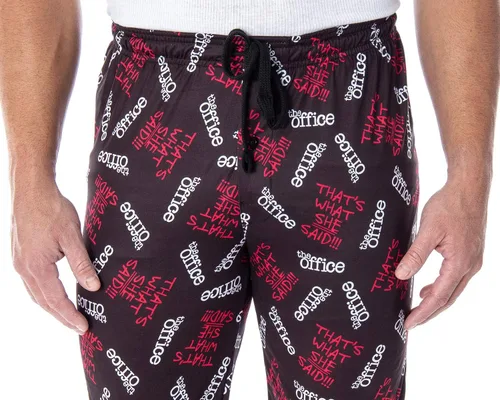 Vista 2 de The Office That's What She Said - Pantalones de pijama para hombre, Negro