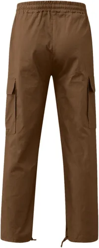 Vista 2 de Pantalones cargo para hombre, pantalones de color con múltiples bolsillos, leggings casuales para hombre, pantalones deportivos activos