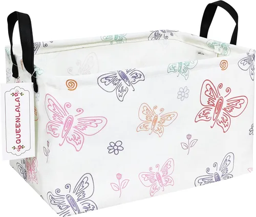 Vista 25 de QUEENLALA Cesta para la colada rectangular/Cesta para la ropa sucia plegable para habitación de niños, para organizar o almacenar, para juguetes