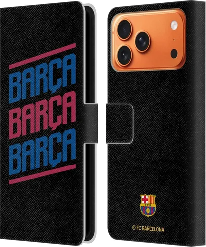Vista 80 de Head Case Designs Funda de piel con licencia oficial del FC Barcelona con logotipo y patrón de Forca Barca, compatible con Apple iPhone 11