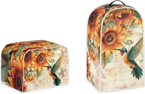 Vista 23 de doginthehole Funda para licuadora y tostadora, 2 rebanadas estéticas de estrellas de mar con estampado de conchas marinas para batidora o cafetera