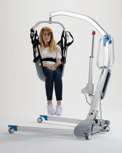 Vista 3 de Patient Aid - Eslinga de elevación de pacientes de cuerpo completo de una pieza con correa de posicionamiento 130-225 lb Capacity Comfy
