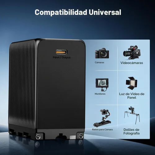 Vista 7 de K&F CONCEPT Batería de repuesto NP-F970 de 10500mAh, PD45W USB-C 2H carga