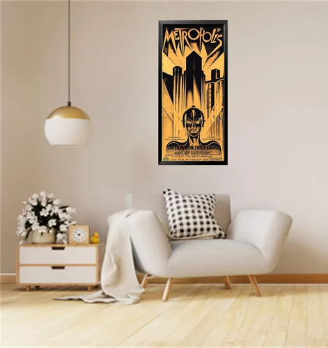 Vista 2 de buyartforless Póster enmarcado de Fritz Lang's Metropolis 1927 (36 x 16 pulgadas)