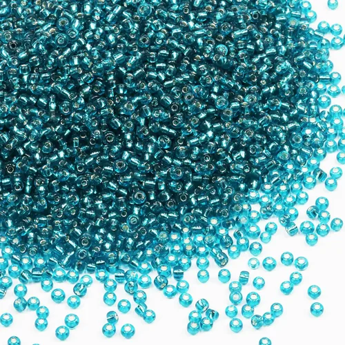 Vista 31 de Cuentas de Semilla de Vidrio Transparentes con Línea Plateada Tamaño 8/0 Artesanías Cuentas de Semilla de Cristal de 3 mm para Hacer Joyas