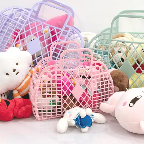 Vista 6 de Makukke Bolsa de gelatina para niños, niñas y mujeres, bolsa de playa para niñas, bolsa de plástico a la moda, bolso retro de los años 80 con bolsa