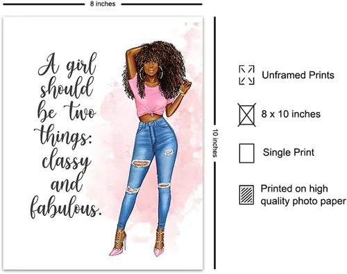 Vista 2 de Cita inspiradora para mujeres afroamericanas negras, decoración de pared con diseño de alta moda, regalo de alta costura para fanáticos de zapatos