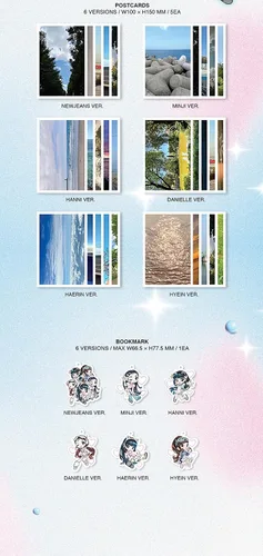 Vista 8 de BOLSA DE PLAYA BUNNY Ver. NEWJEANS GET UP 2º EP Álbum HAERIN Ver. K-POP SELLADO