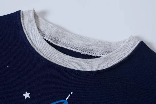 Vista 2 de Dolphin&Fish Pijamas de algodón para niños, conjunto de pantalones cortos de verano para niños, ropa de dormir
