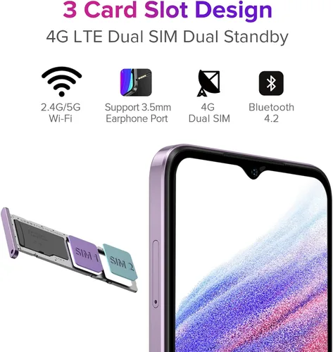 Vista 6 de Ulefone Teléfono Note 20 Pro desbloqueado, 8GB+128GB, 8-Core, pantalla de 6.75 pulgadas 90Hz, Android 14, cámara AI de 50MP, batería de 6000mAh, 4G
