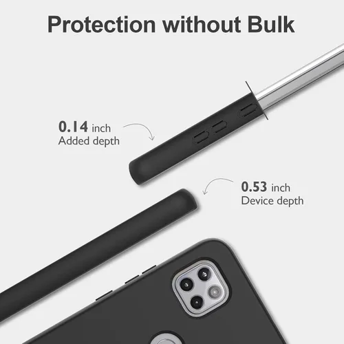 Vista 9 de V/A - Funda para Motorola One 5G Ace con protector de pantalla integrado, protección de cuerpo completo a prueba de golpes, parachoques delantero