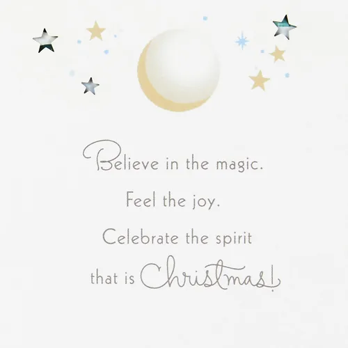 Vista 3 de Hallmark Paper Wonder - Tarjeta de Navidad desplegable (tren de Navidad)