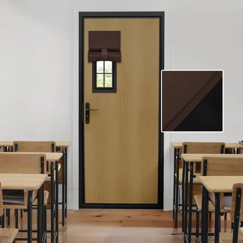 Vista 49 de HOMEIDEAS Cortinas 100% Opacas para Luces Laterales de Puerta Principal, Cubierta de Ventana de Puerta de Aula, Persianas de Privacidad