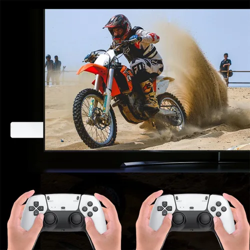Vista 7 de M15 Retro Game Stick, 4K HDMI Output & Wireless Controller Plug and Play Video Game Console with 30000+ Games, Arcade Game Console (128G)